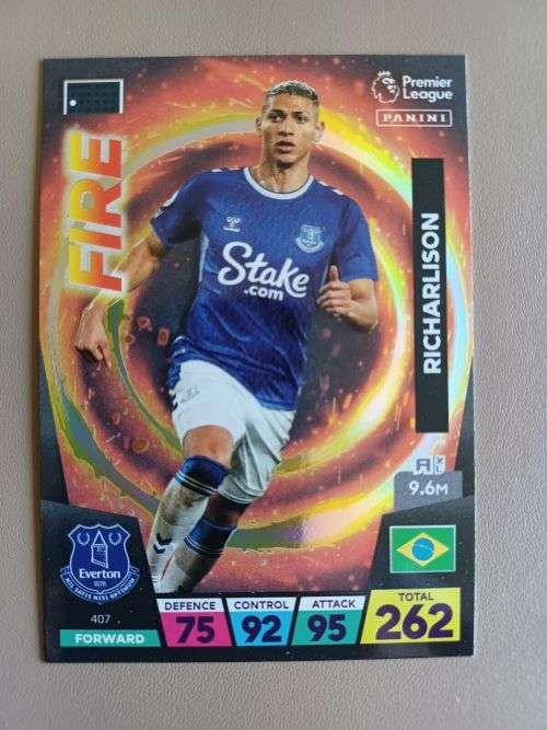 RICHARLISON - PANINI  English Premier League 2022/23 - `RED FIRE` TRADING CARD 407
