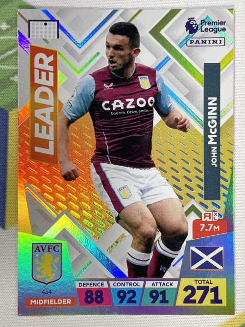 JOHN McGINN - PANINI  English Premier League 2022/23 - `LEADER` TRADING CARD 434