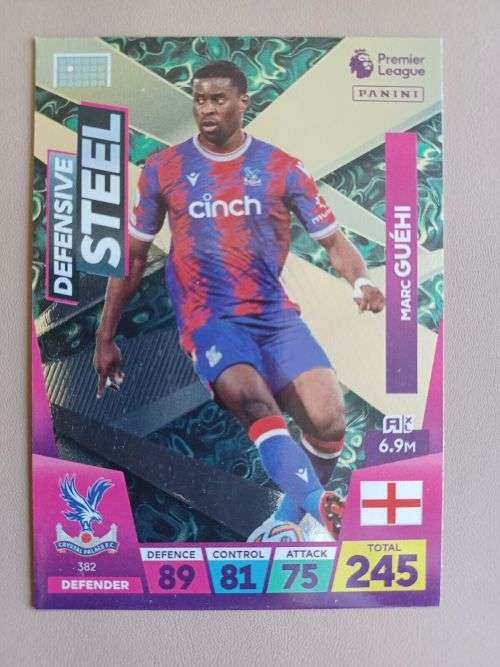 MARC GUEHI - PANINI  English Premier League 2022/23 - `DEFENSIVE STEEL` TRADING CARD 382