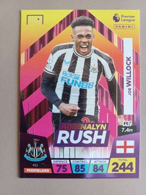 JOHN WILLOCK - PANINI  English Premier League 2022/23 - `ADRENALYN RUSH` TRADING CARD 431