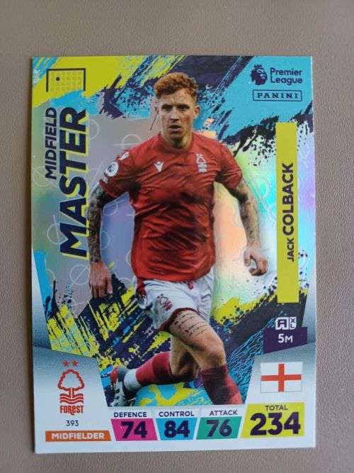 JACK COLBACK - PANINI  English Premier League 2022/23 - `MID. MASTER` TRADING CARD 393