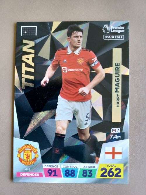 HARRY MAGUIRE  - PANINI  English Premier League 2022/23 - `TITAN` TRADING CARD 445