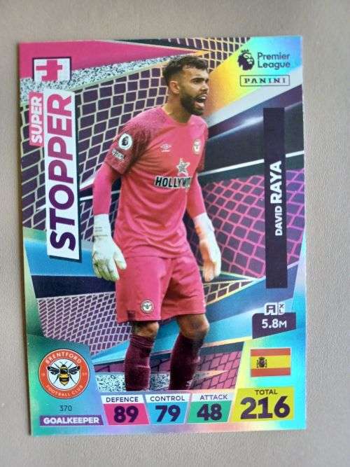DAVID RAYA - PANINI  English Premier League 2022/23 - `SUPER STOPPER` TRADING CARD 370