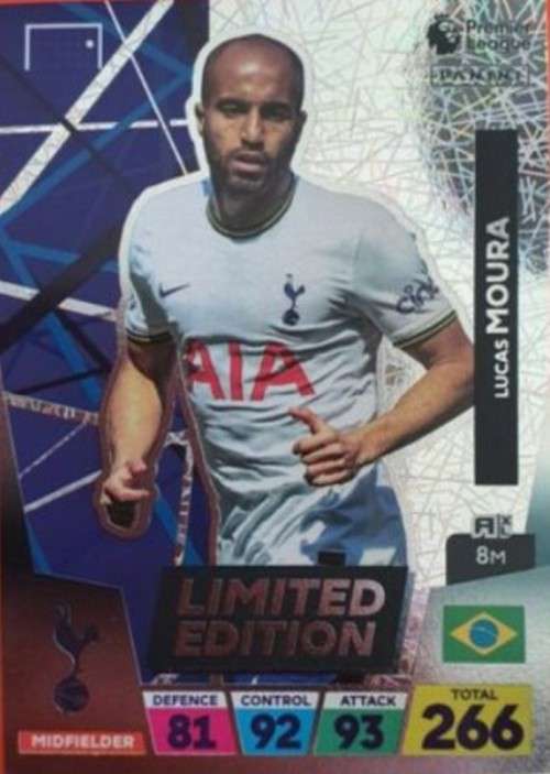 LUCAS MOURA - PANINI English Premier League 2022/23 -  `LIMITED EDITION` TRADING CARD