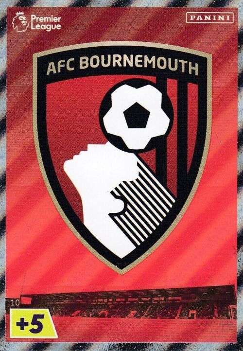 AFC BOURNEMOUTH - PANINI  English Premier League 2022/23 -FOIL `CLUB BADGE` TRADING CARD 10