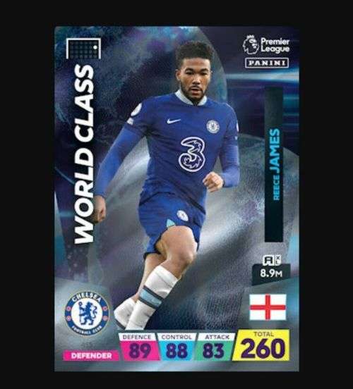 REECE JAMES - PANINI  English Premier League 2022/23 - `WORLD CLASS` TRADING CARD 455