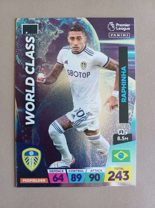 RAPHINHA - PANINI  English Premier League 2022/23 - `WORLD CLASS` TRADING CARD 458