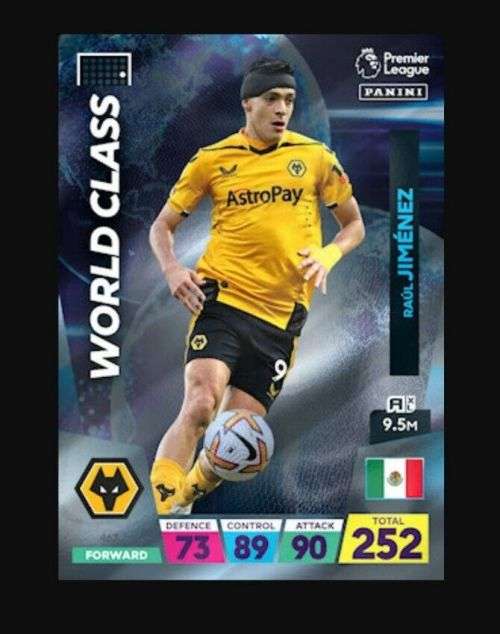 RAUL JIMENEZ - PANINI  English Premier League 2022/23 - `WORLD CLASS` TRADING CARD 467