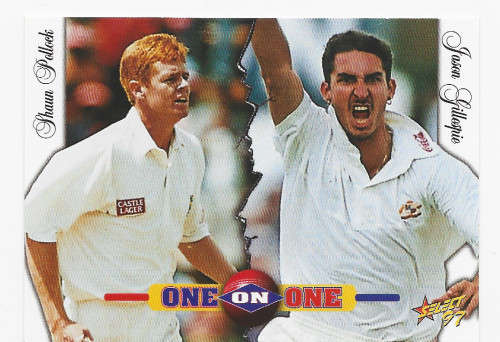 SHAUN POLLOCK - 1997 SELECT CRICKET COLLECTION - `ONE ON ONE`  TRADING CARD 56