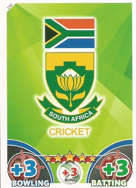`PROTEAS` - ICC CRICKET WORLD CUP 2015 - `BASE`LOGO  TRADING CARD 156