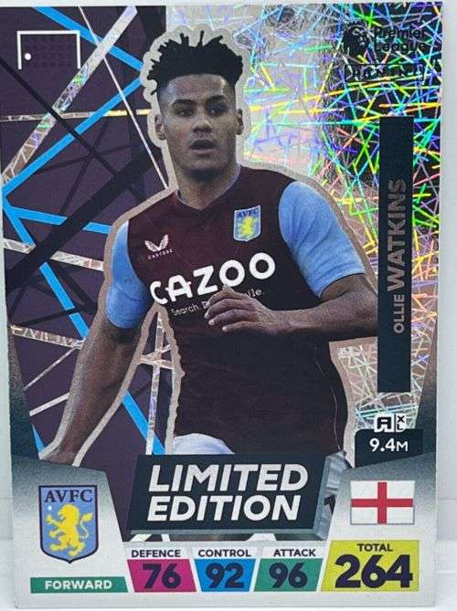 OLIE WATKINS - PANINI English Premier League 2022/23 -  `LIMITED EDITION` TRADING CARD