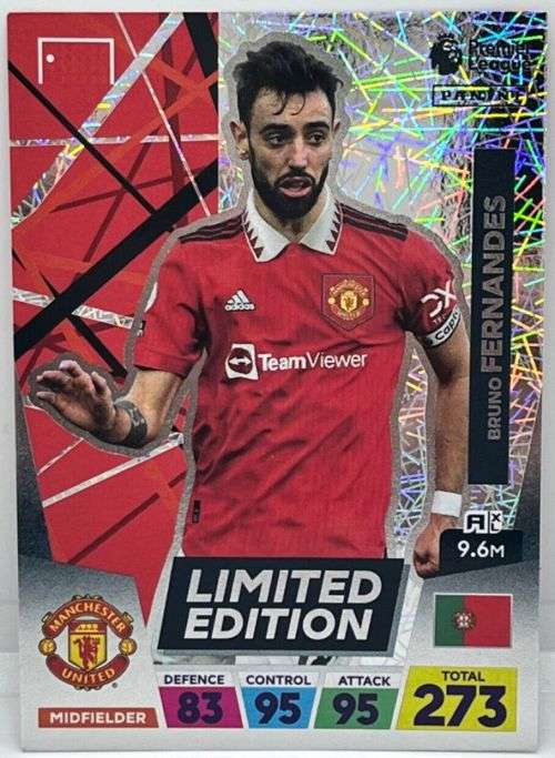 BRUNO FERNANDES - PANINI English Premier League 2022/23 -  `LIMITED EDITION` TRADING CARD