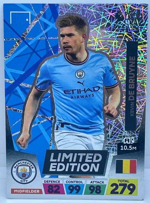 KEVIN DE BRUYNE - PANINI English Premier League 2022/23 -  `LIMITED EDITION` TRADING CARD