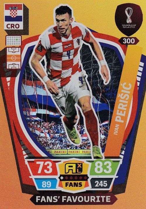IVAN PERISIC - PANINI `FIFA WORLD CUP 2022` QATAR - `FANS FAVOURITE` TRADING CARD 300