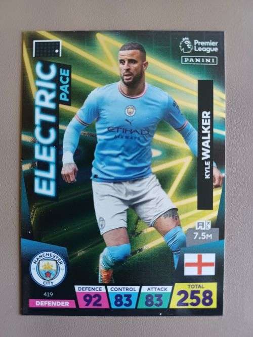 KYLE WALKER - PANINI  English Premier League 2022/23 - `ELECTRIC PACE` TRADING CARD 419
