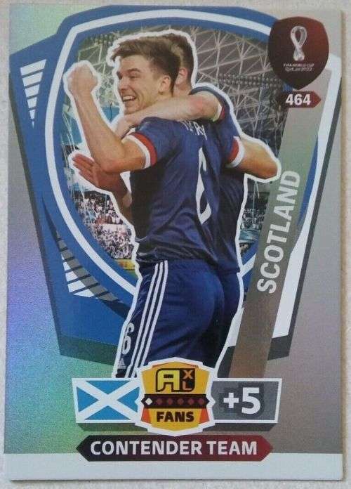 SCOTLAND - PANINI `FIFA WORLD CUP 2022` QATAR - `CONTENDER TEAM` TRADING CARD 464