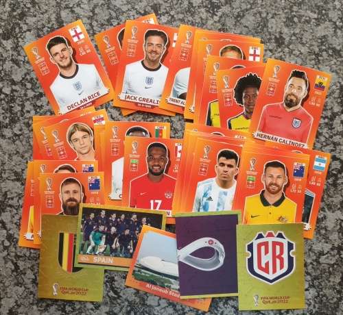 WORLD CUP 2022 - PANINI `FIFA WORLD CUP 2022` QATAR STICKER COLLECTION - LOT of 47 STICKERS - LOT A1