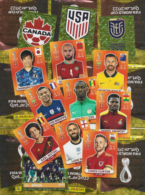 WORLD CUP 2022 - PANINI `FIFA WORLD CUP 2022` QATAR STICKER COLLECTION - LOT of 47 STICKERS - LOT A1