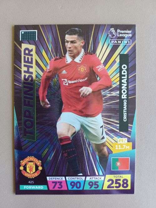 CRISTIANO RONALDO - PANINI  English Premier League 2022/23 - `TOP FINNISHER` TRADING CARD 425