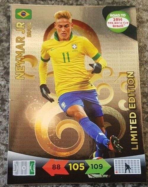 NEYMAR Jr - PANINI `Road to World Cup 2014` - RARE `LIMITED EDITION` TRADING CARD