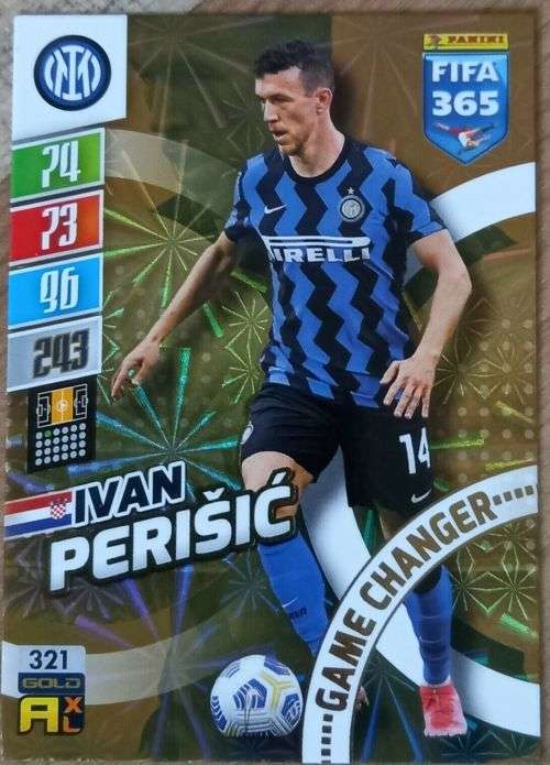 IVAN PERISIC - PANINI `FIFA 365 COLLECTION` 2021/22 - GOLD  `GAME CHANGER` TRADING CARD 321