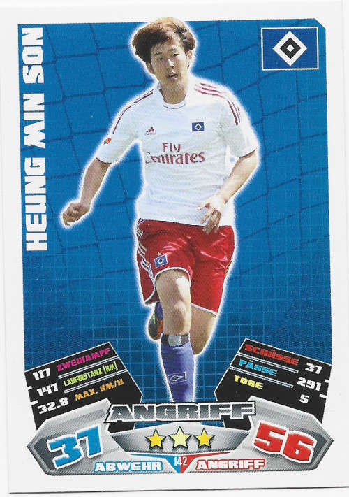 HEUNG MIN SON - TOPPS `MATCH ATTAX BUNDESLIGA` 2012/13 - BASE TRADING CARD