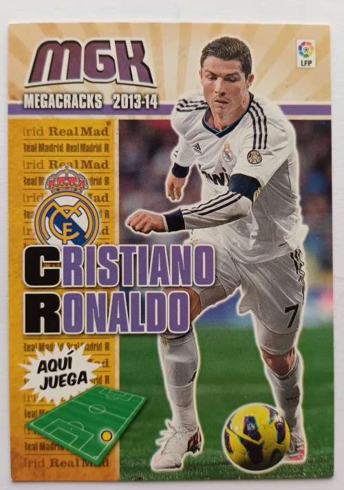 CRISTIANO RONALDO - MEGACRACKS MGK `LA LIGA` 2013/14 - RARE TRADING CARD 216