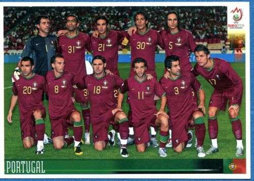 CRISTIANO RONALDO (Portugal) - PANINI EURO 2008 STICKER COLLECTION - TEAM SET OF 4 STICKERS