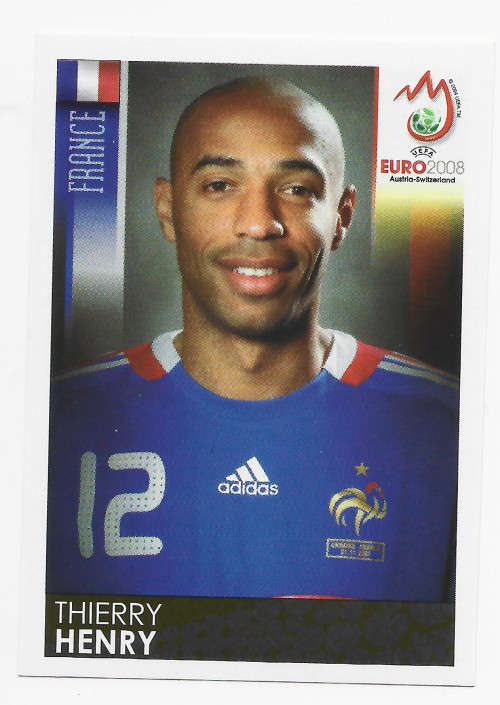 THIERRY HENRY - PANINI EUFA EURO 2008 STICKER COLLECTION - RARE STICKER 355