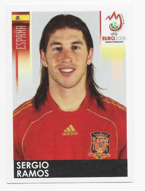 SERGIO RAMOS - PANINI EUFA EURO 2008 STICKER COLLECTION - RARE  STICKER 420