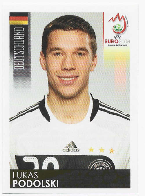 LUKAS PODOLSKI - PANINI EUFA EURO 2008 STICKER COLLECTION - RARE ROOKIE STICKER 223