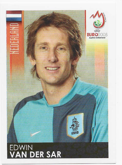 EDWIN VAN DER SAR - PANINI EUFA EURO 2008 STICKER COLLECTION - RARE ROOKIE STICKER 260