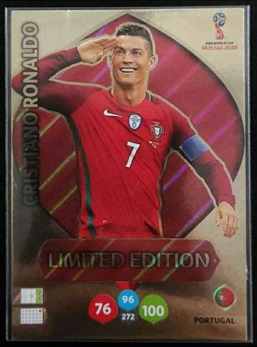 CRISTIANO RONALDO - PANINI `WORLD CUP 2018` ADRENALYN XL - RARE XXL JUMBO `LIMITED EDITION`  CARD