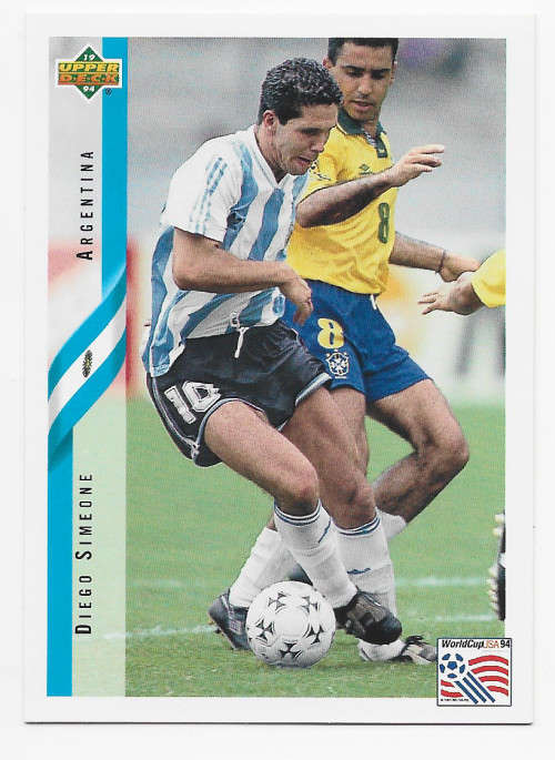DIEGO SIMIONE (Argentina) - FIFA WORLD CUP 1994 USA `UPPER DECK`  - TRADING CARD 195