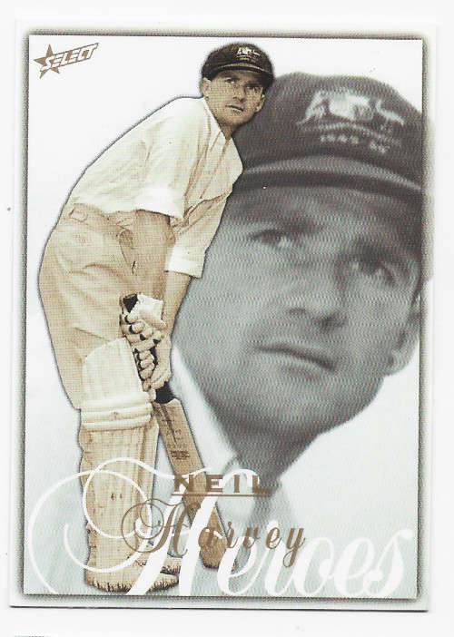 NEIL HARVEY - 1998 SELECT CRICKET COLLECTION - AUSTRALIA CRICKET `LEGEND`  TRADING CARD 97