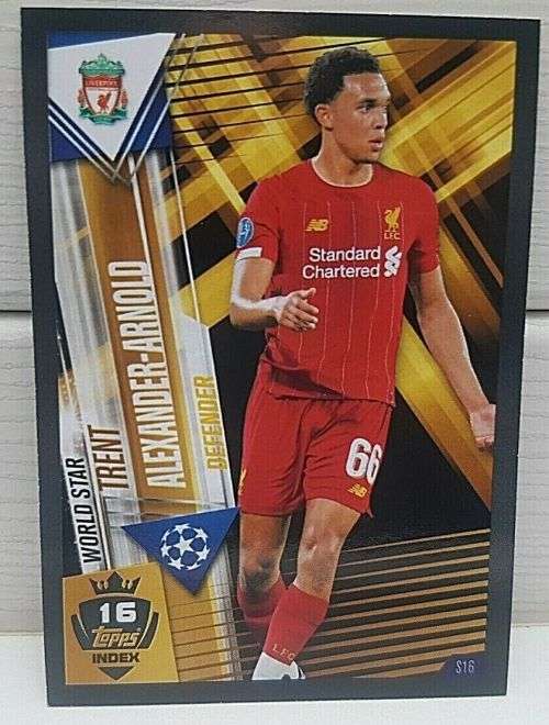 TRENT A. ARNOLD - TOPPS `CHAMPIONS LEAGUE` 2019/20 -  FOIL `WORLD STAR` TRADING CARD