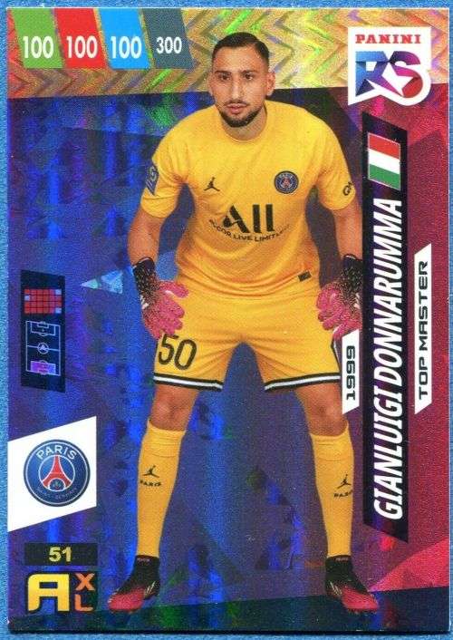 GIA. DONNARUMMA - PANINI `FIFA 365 COLLECTION` 2021/22 - RISING STAR `TOP MASTER` FOIL TRADING CARD