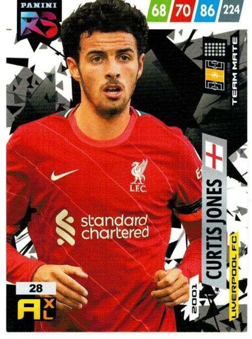 CURTIS JONES (Liverpool) - PANINI `FIFA 365 COLLECTION` 2021/22 - RISING STAR TRADING CARD 28