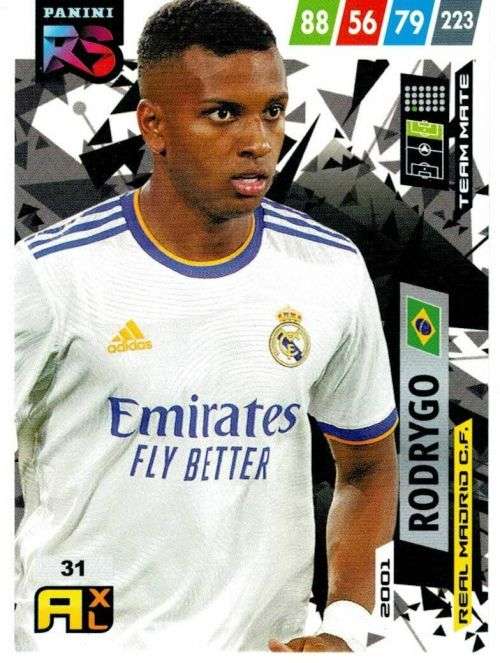 RODRYGO (R. Madrid) - PANINI `FIFA 365 COLLECTION` 2021/22 - RISING STAR TRADING CARD 31