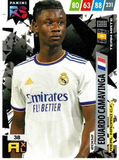 EDUARDO CAMAVINGA (R. Madrid) - PANINI `FIFA 365 COLLECTION` 2021/22 - RISING STAR TRADING CARD 38