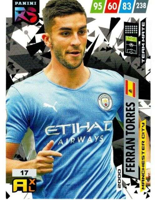FERRAN TORRES (M. City) - PANINI `FIFA 365 COLLECTION` 2021/22 - RISING STAR TRADING CARD 17