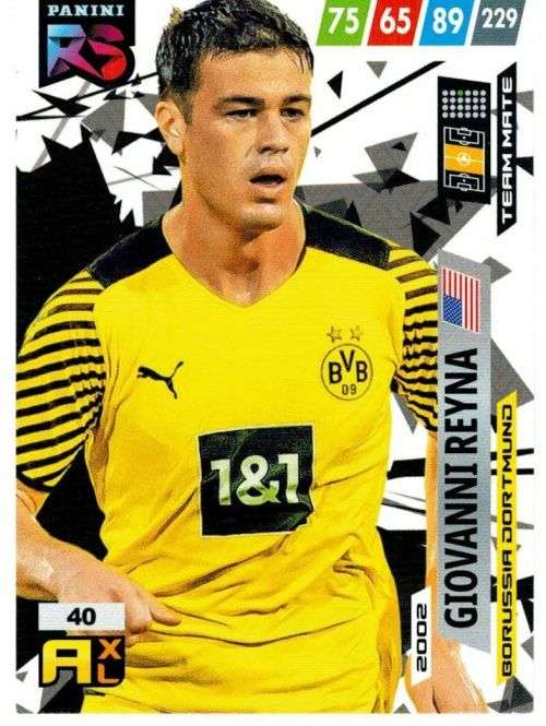 GIOVANNI REYNA (B. Dortmund) - PANINI `FIFA 365 COLLECTION` 2021/22 - RISING STAR TRADING CARD 40