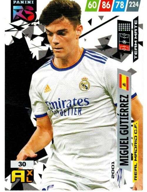 MGUEL GUTIERREZ (R. Madrid) - PANINI `FIFA 365 COLLECTION` 2021/22 - RISING STAR TRADING CARD 30