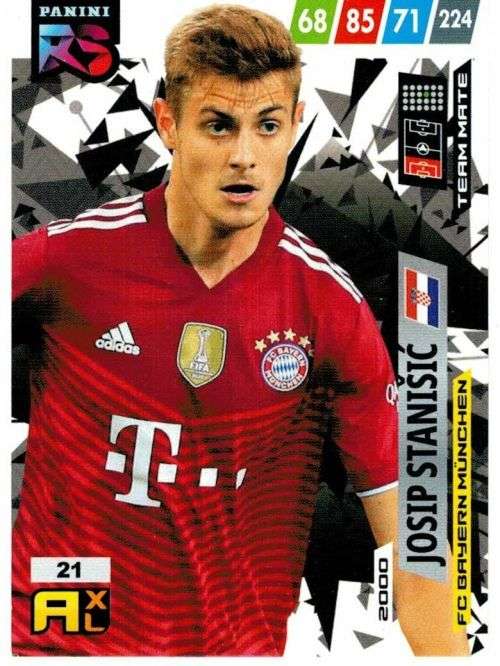 JOSIP STANSIC (Bayern Munchen) - PANINI `FIFA 365 COLLECTION` 2021/22 - RISING STAR TRADING CARD 21