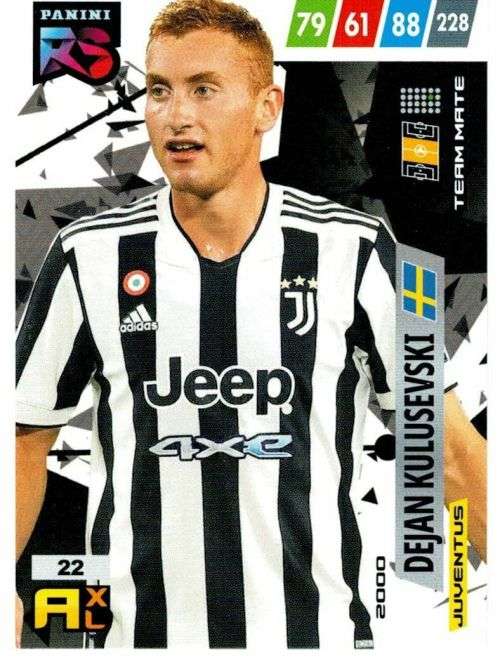 DEJAN KULUSEVSKI (Juventus) - PANINI `FIFA 365 COLLECTION` 2021/22 - RISING STAR TRADING CARD 22