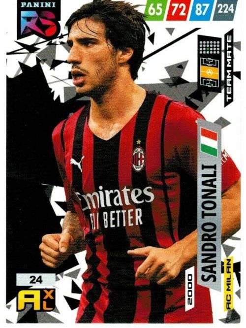SANDRO TONALI (AC Milan) - PANINI `FIFA 365 COLLECTION` 2021/22 - RISING STAR TRADING CARD 24