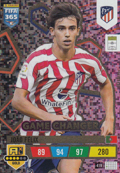JOAO FELIX - PANINI `FIFA 365 COLLECTION` 2023 - `GAME CHANGER` FOIL TRADING CARD 419