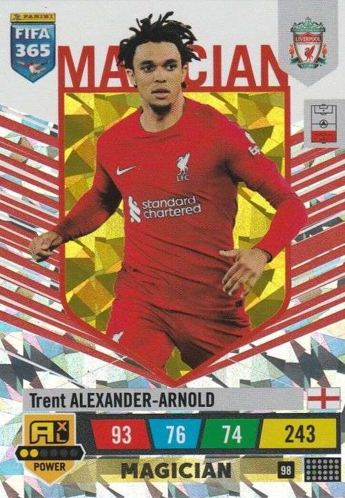 TRENT ALEX ARNOLD - PANINI `FIFA 365 COLLECTION` 2023 - `MAGICIAN` FOIL TRADING CARD 98