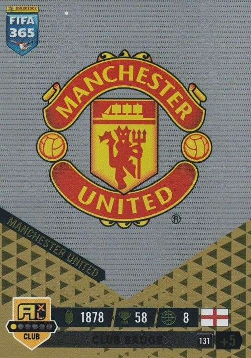 MANCHESTER UNITED FC - PANINI `FIFA 365 COLLECTION` 2023 - `CLUB BADGE` FOIL TRADING CARD 131