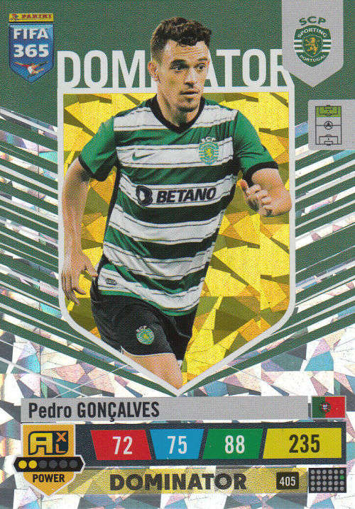 PEDRO GONCALVES - PANINI `FIFA 365 COLLECTION` 2023 - `DOMINATOR` FOIL TRADING CARD 405